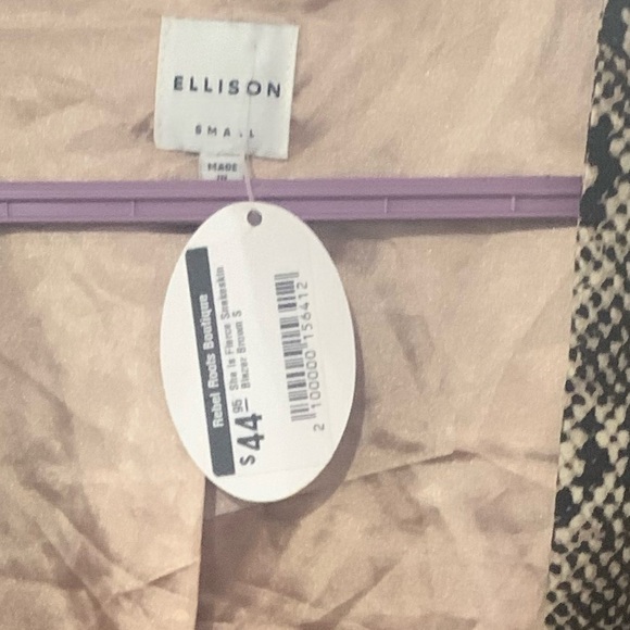 Ellison Snake Print Open Front Blazer Size Small - Picture 4 of 4